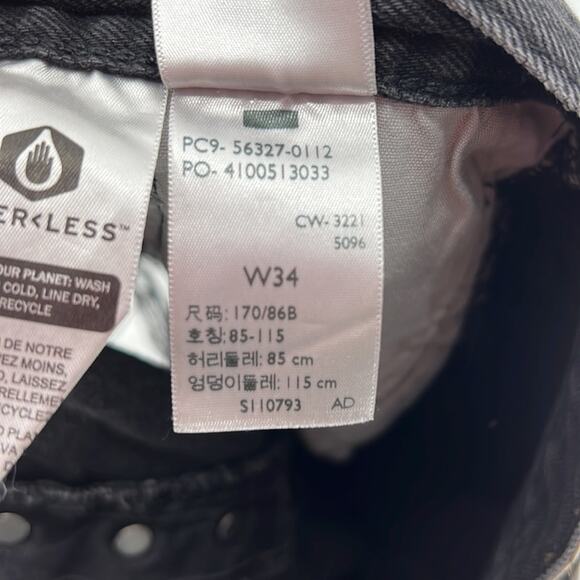 Levi's 501 Cut off Button Fly Shorts - Black - 34 - Picture 7 of 9